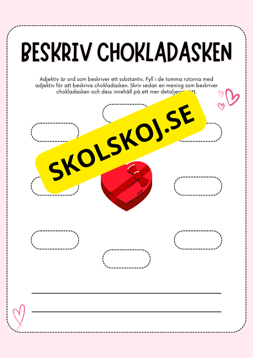 Alla hjärtans dag och adjektiv