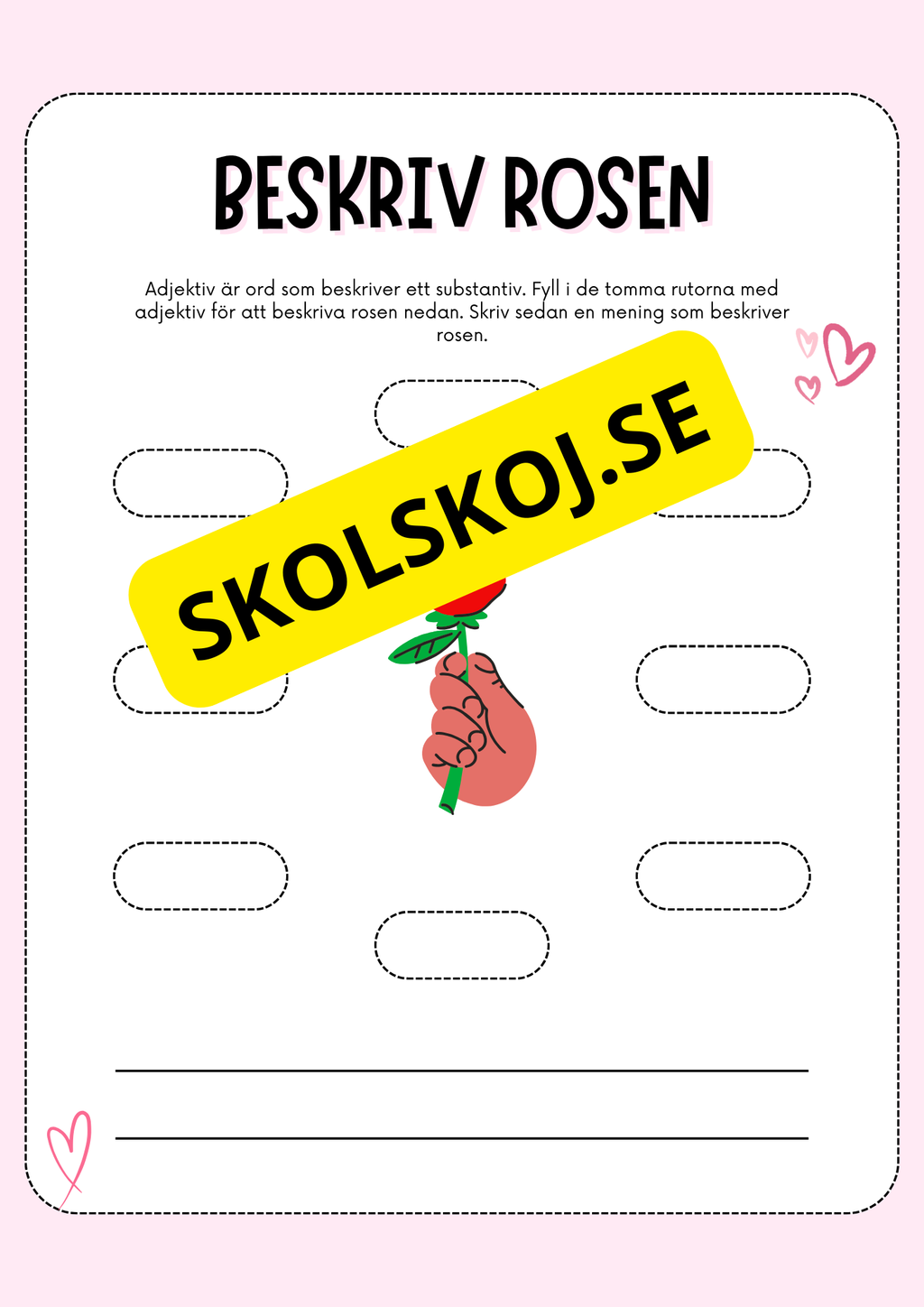 Alla hjärtans dag och adjektiv