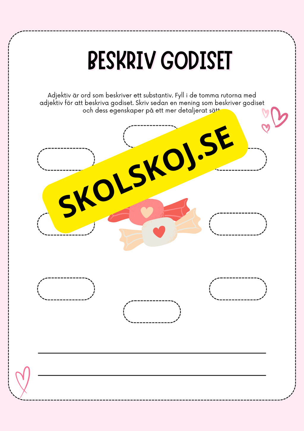 Alla hjärtans dag och adjektiv