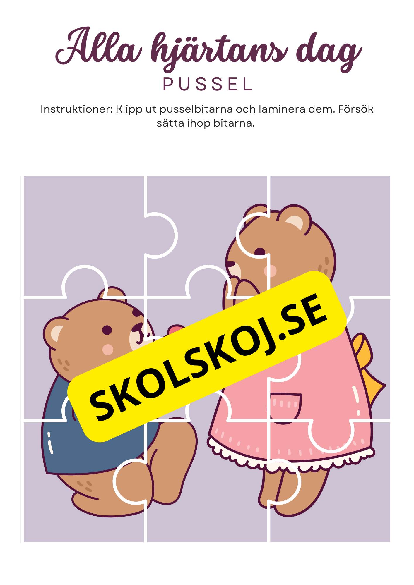 Alla hjärtans dag - Pussel