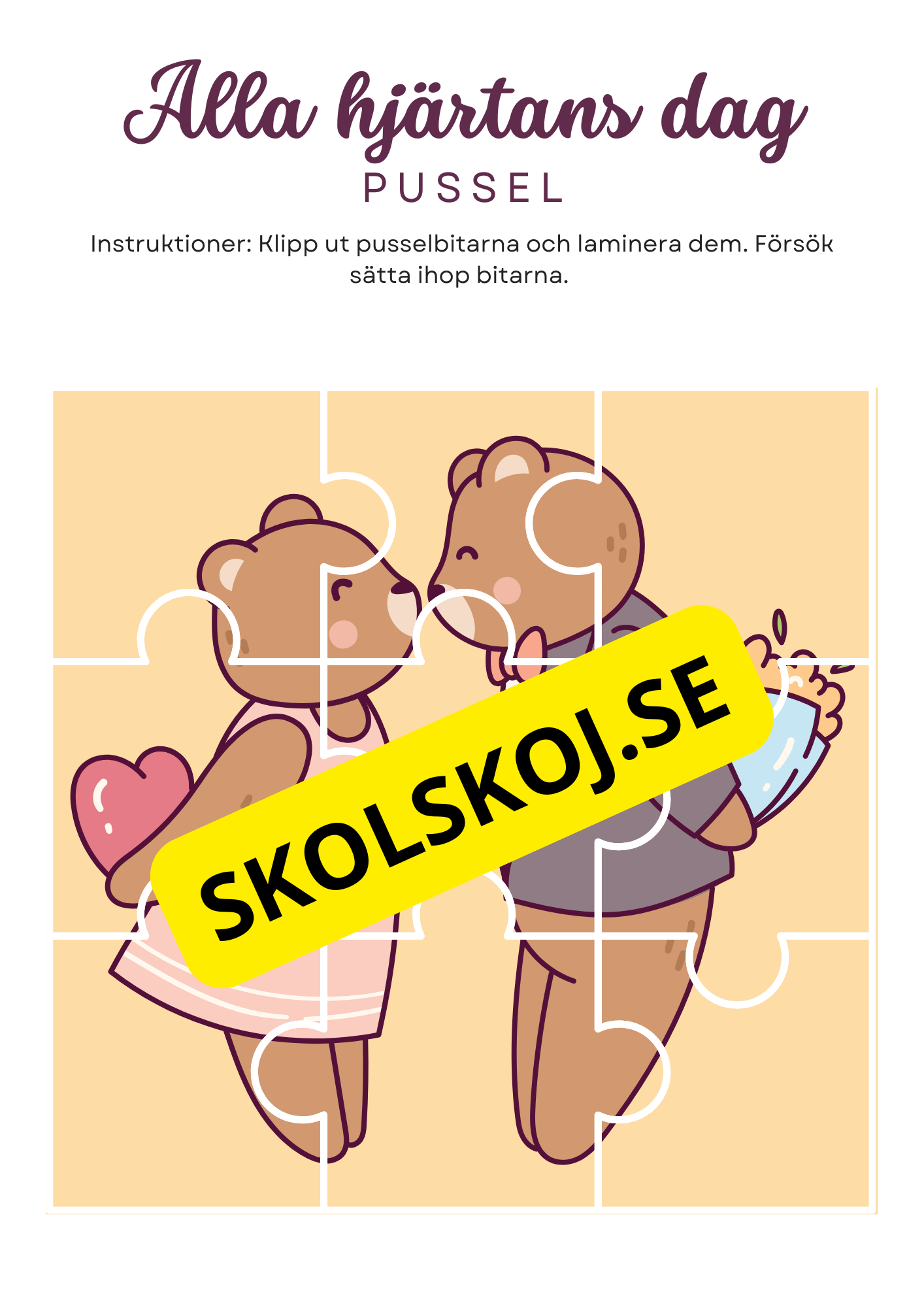 Alla hjärtans dag - Pussel