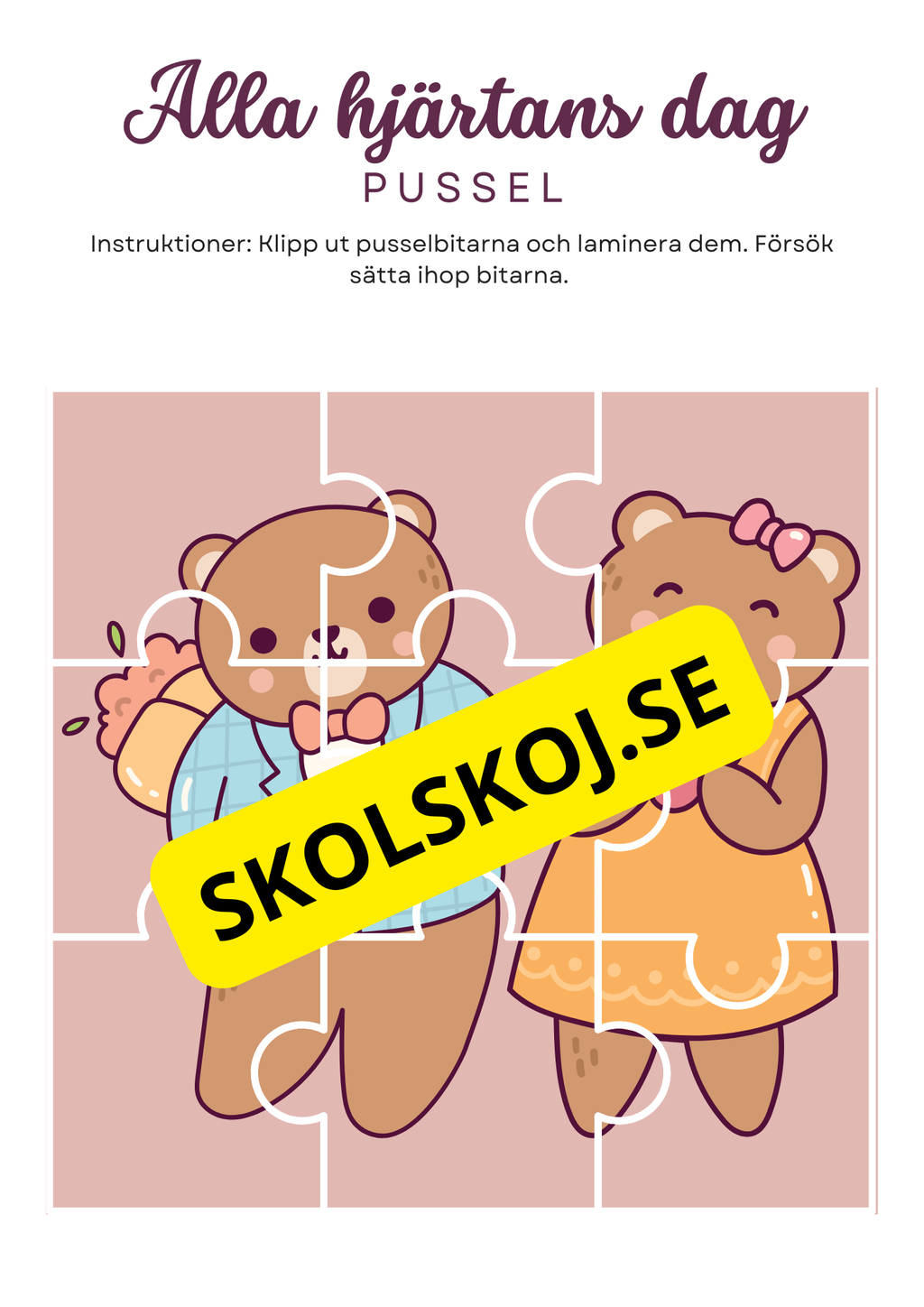 Alla hjärtans dag - Pussel