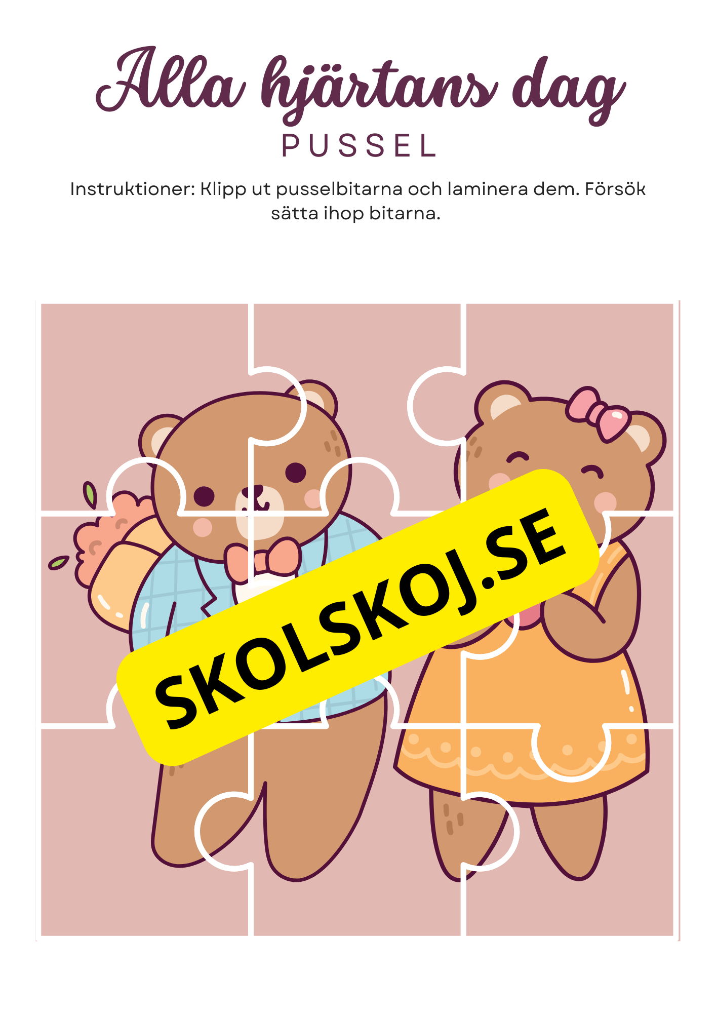 Alla hjärtans dag - Pussel