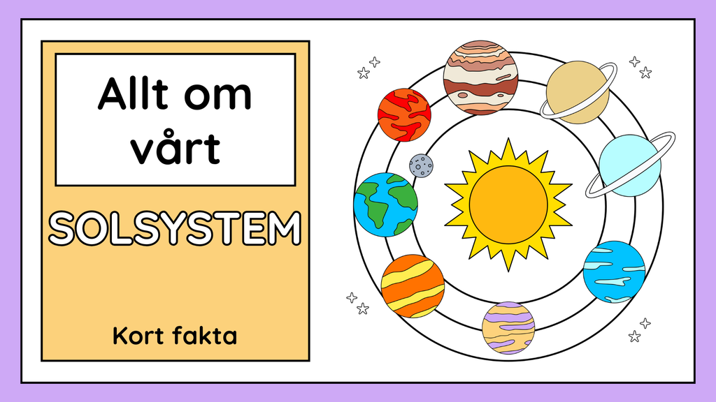Allt om vårt solsystem - Kort fakta + frågor