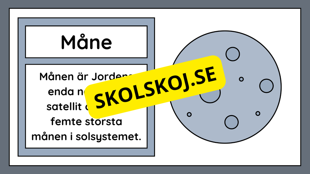 Allt om vårt solsystem - Kort fakta + frågor