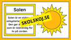 Allt om vårt solsystem - Kort fakta + frågor