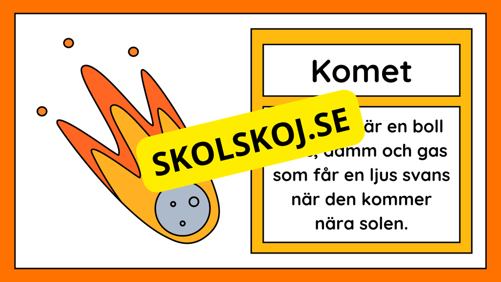 Allt om vårt solsystem - Kort fakta + frågor