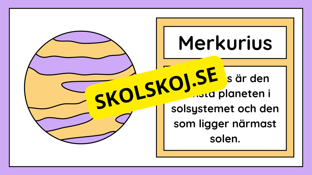 Allt om vårt solsystem - Kort fakta + frågor