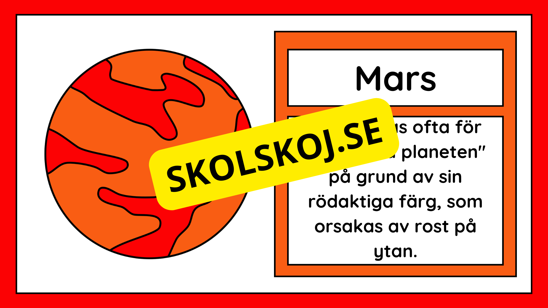 Allt om vårt solsystem - Kort fakta + frågor