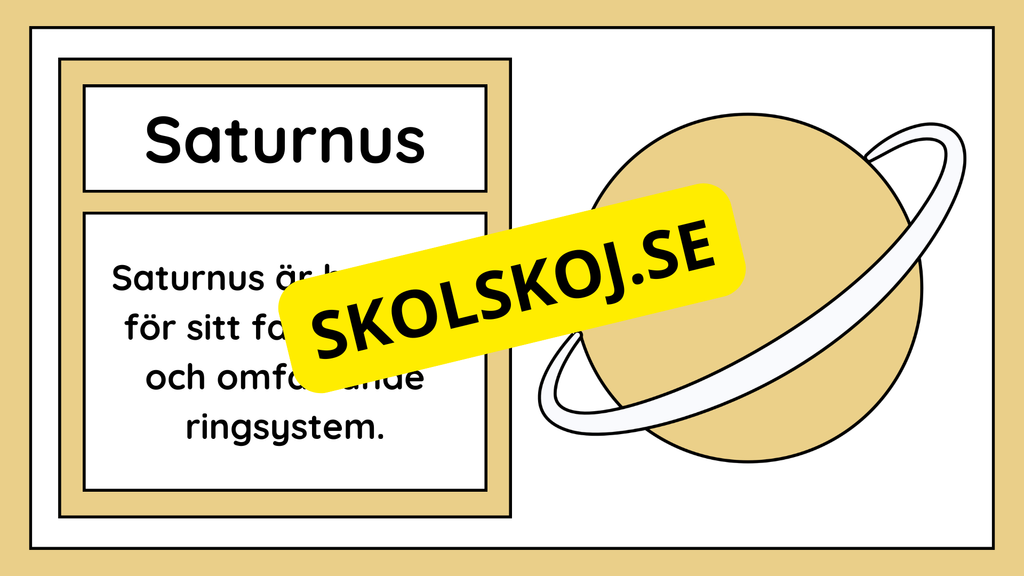 Allt om vårt solsystem - Kort fakta + frågor