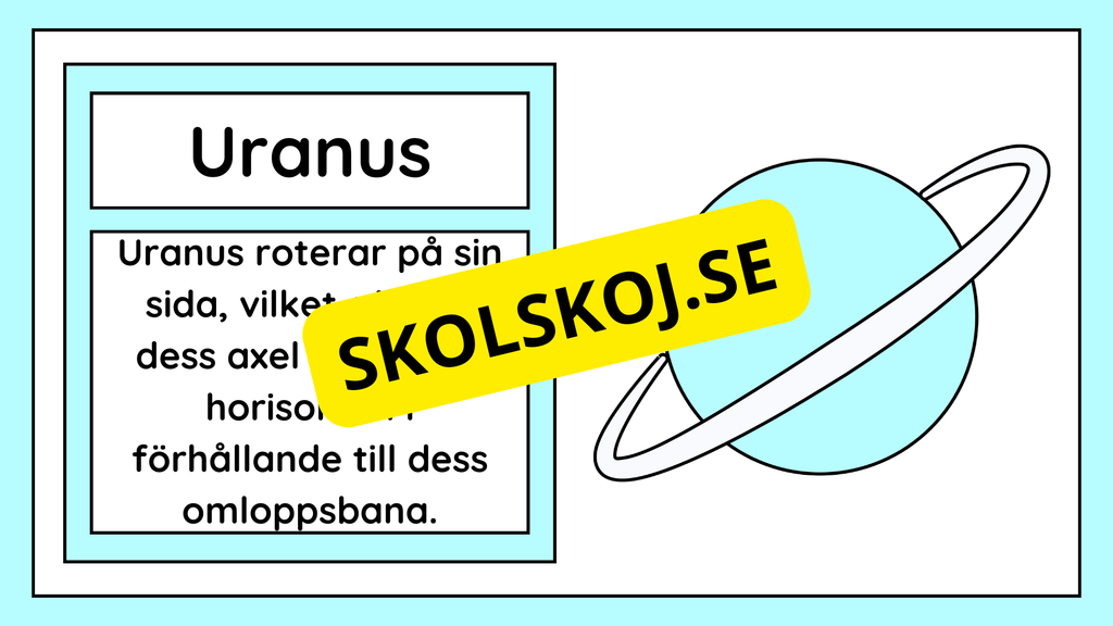 Allt om vårt solsystem - Kort fakta + frågor