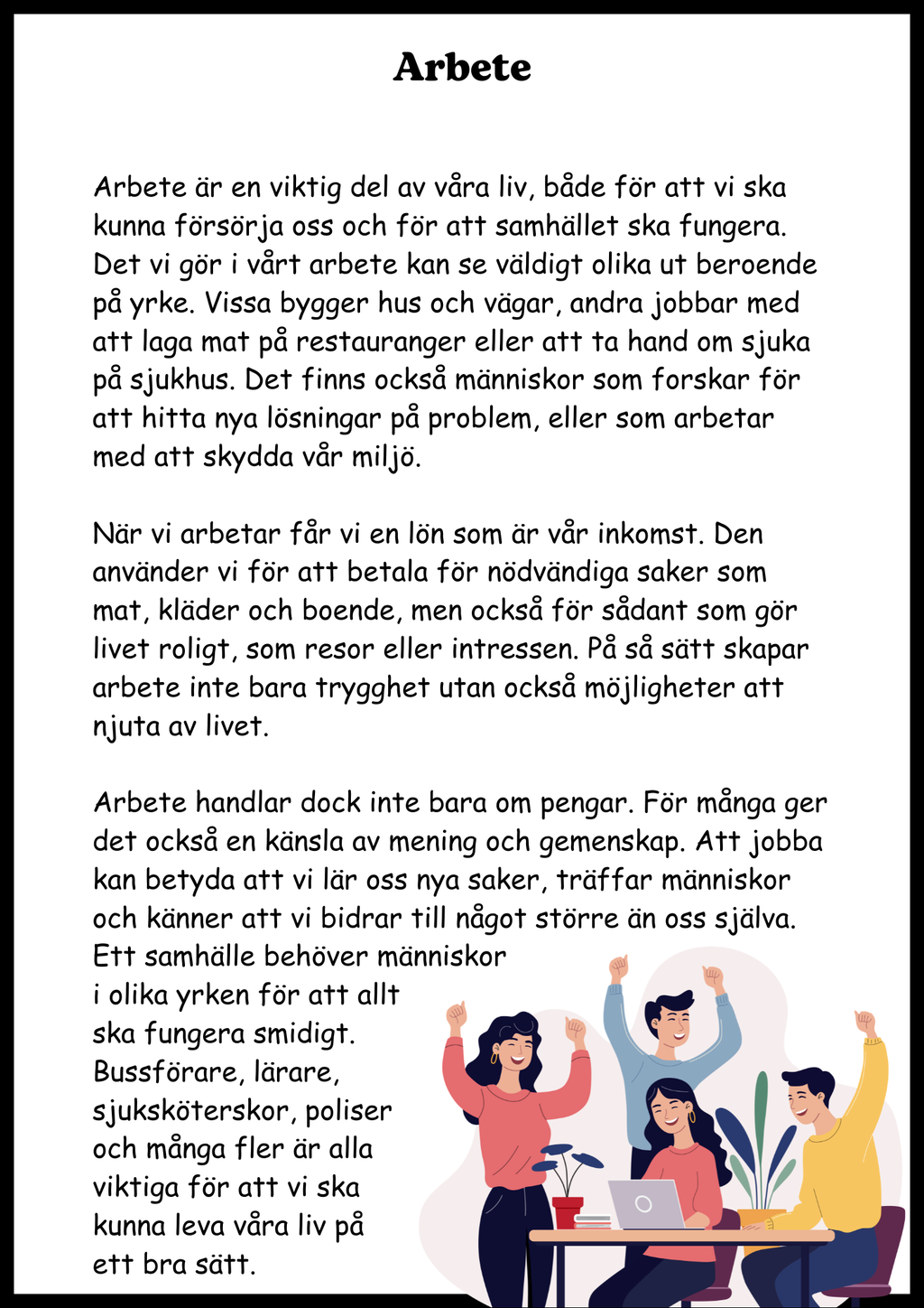 Arbete, pengar och ekonomi - SO - Årskurs 4 - 6
