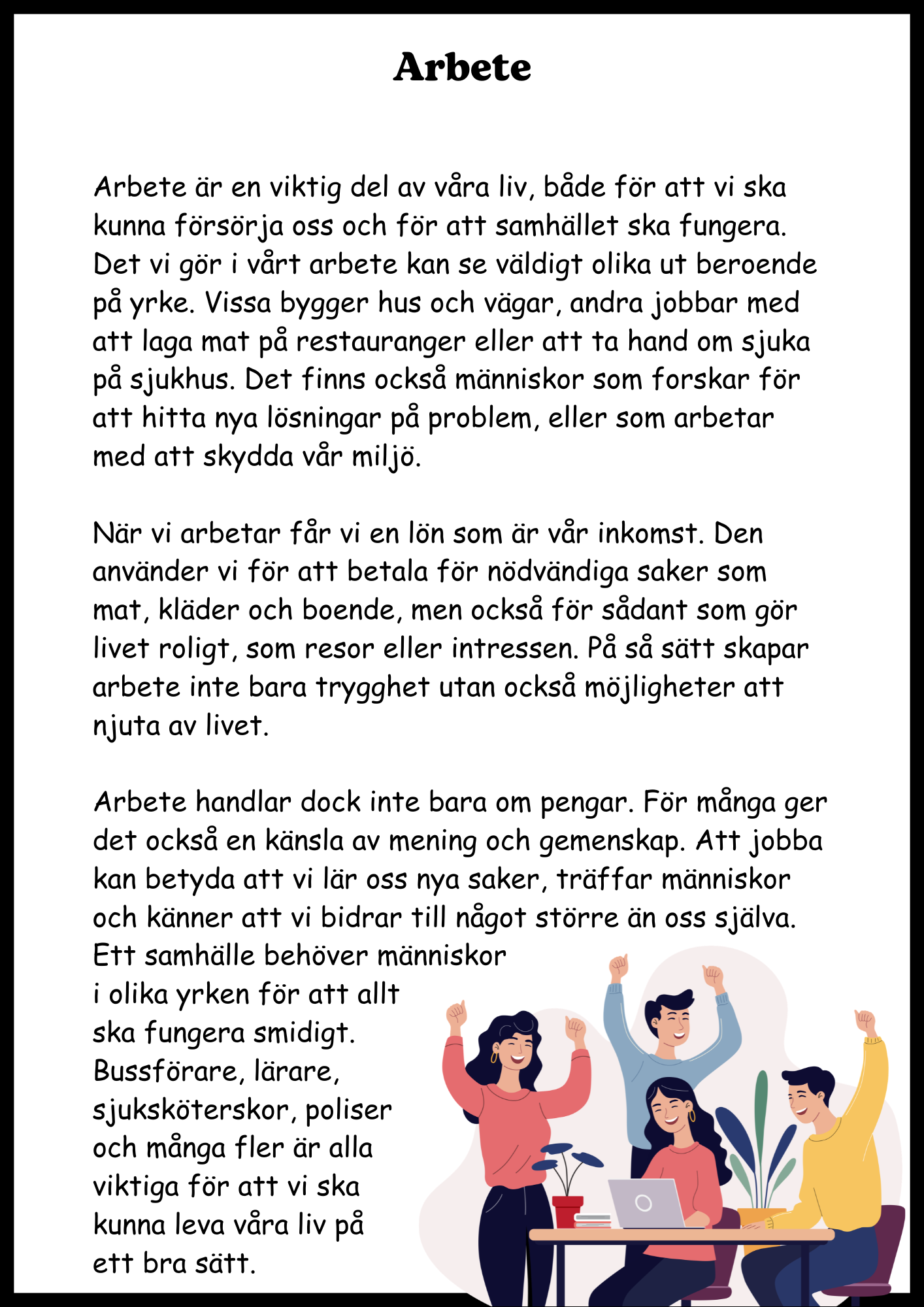 Arbete, pengar och ekonomi - SO - Årskurs 4 - 6