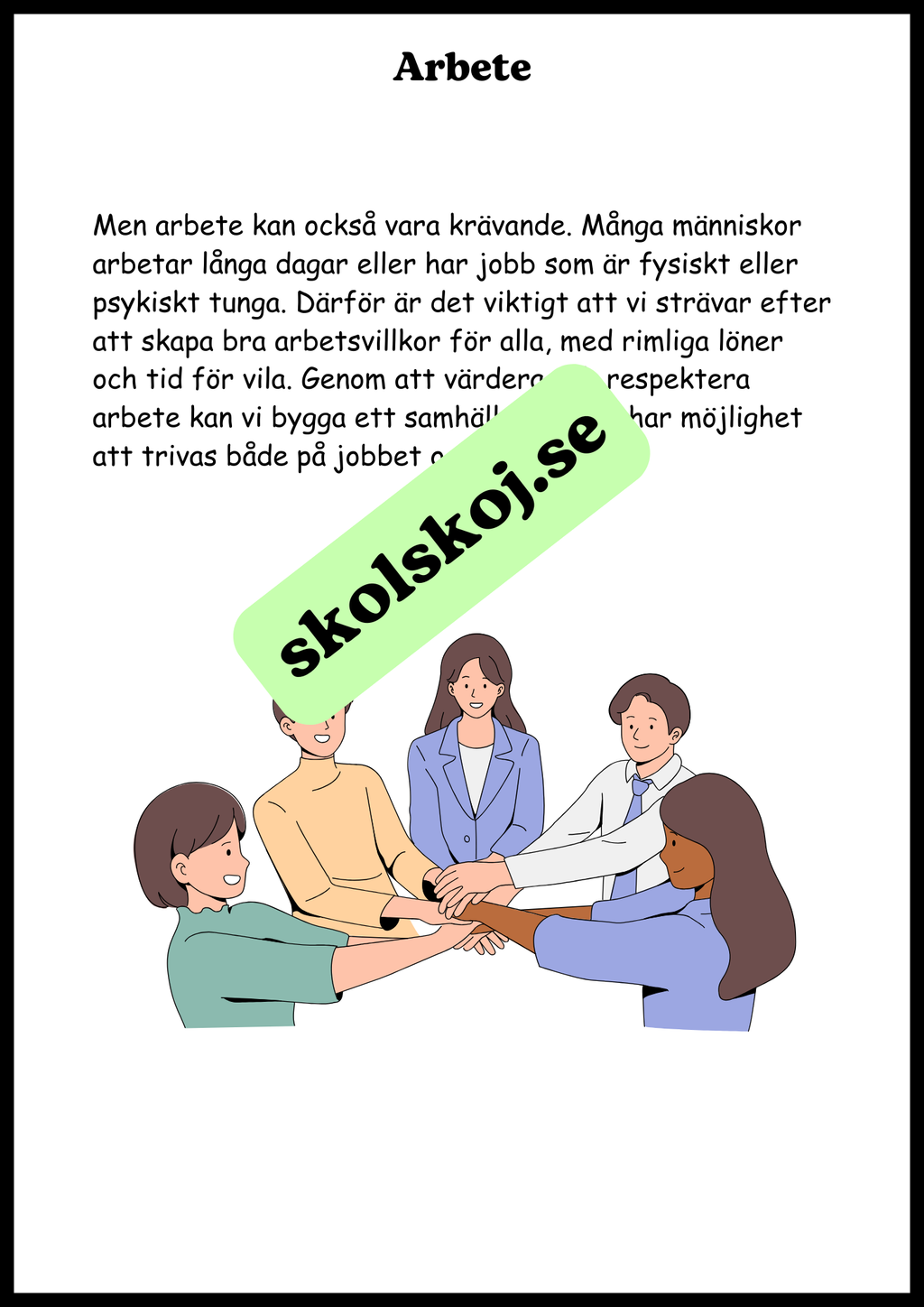 Arbete, pengar och ekonomi - SO - Årskurs 4 - 6