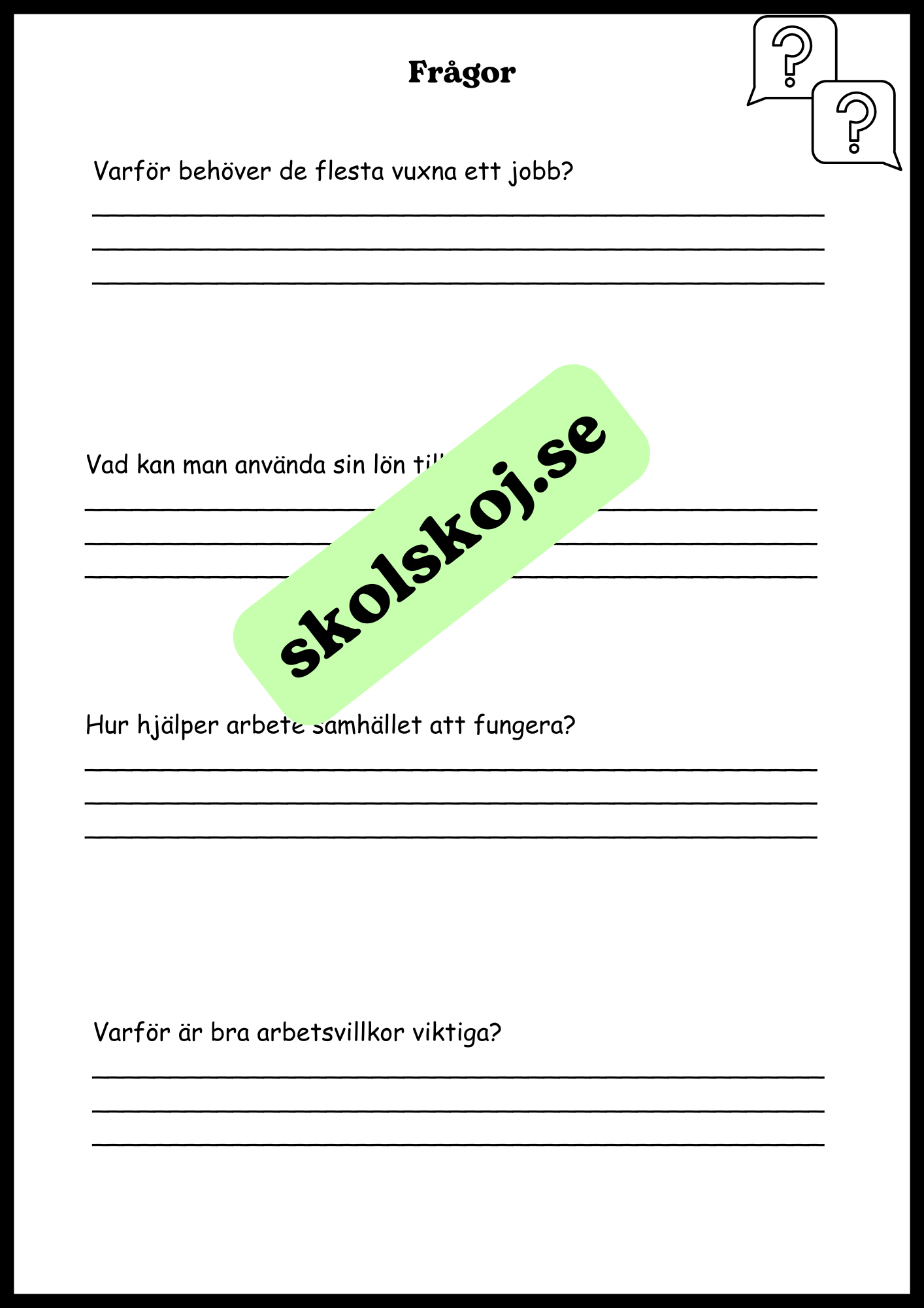 Arbete, pengar och ekonomi - SO - Årskurs 4 - 6