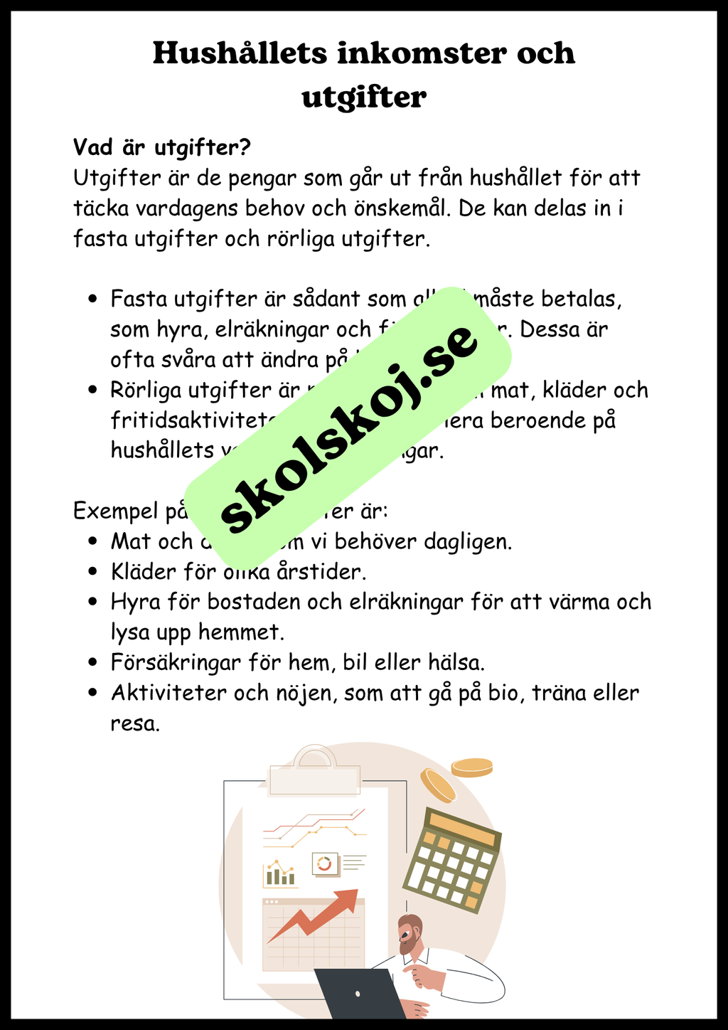 Arbete, pengar och ekonomi - SO - Årskurs 4 - 6