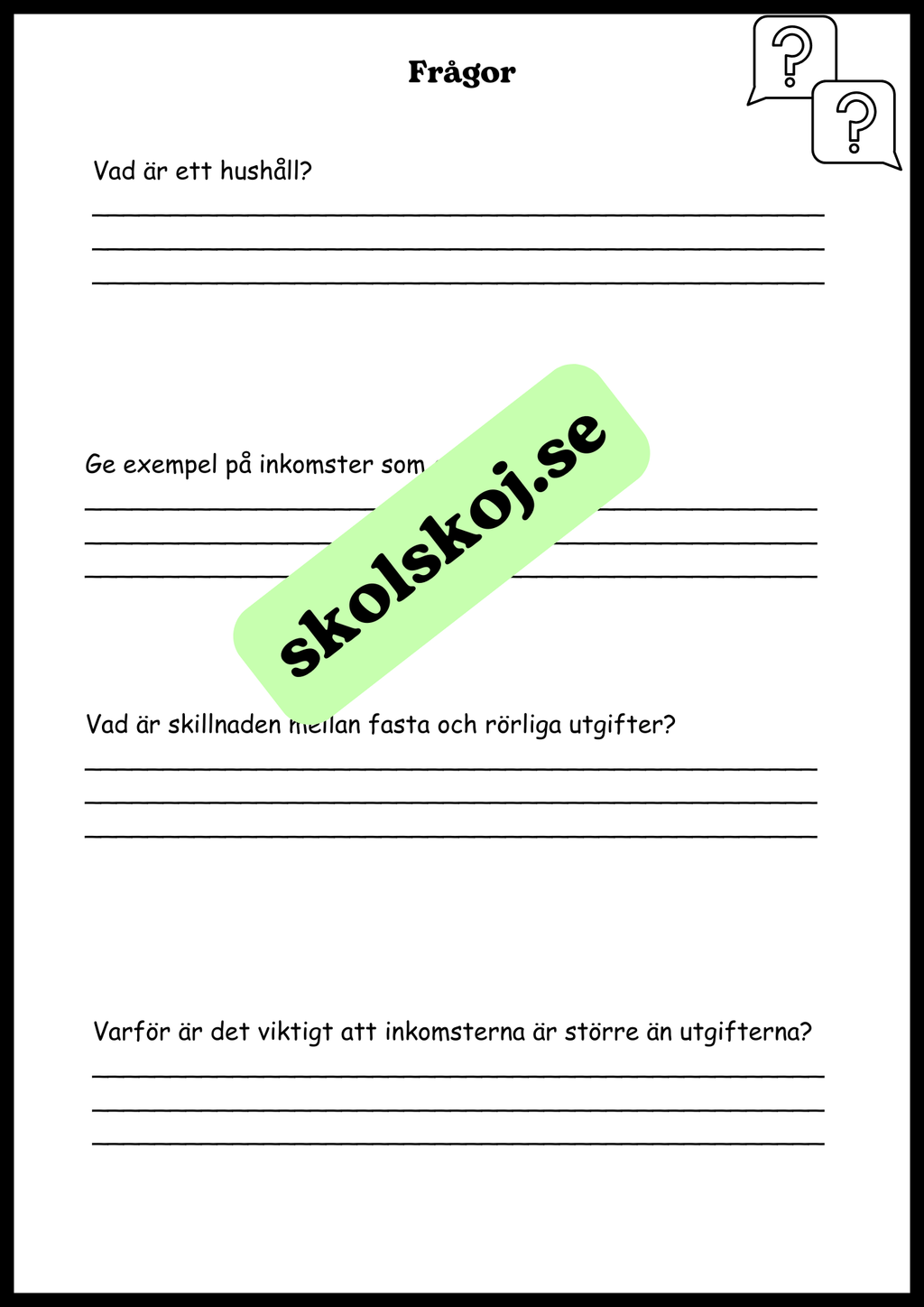 Arbete, pengar och ekonomi - SO - Årskurs 4 - 6