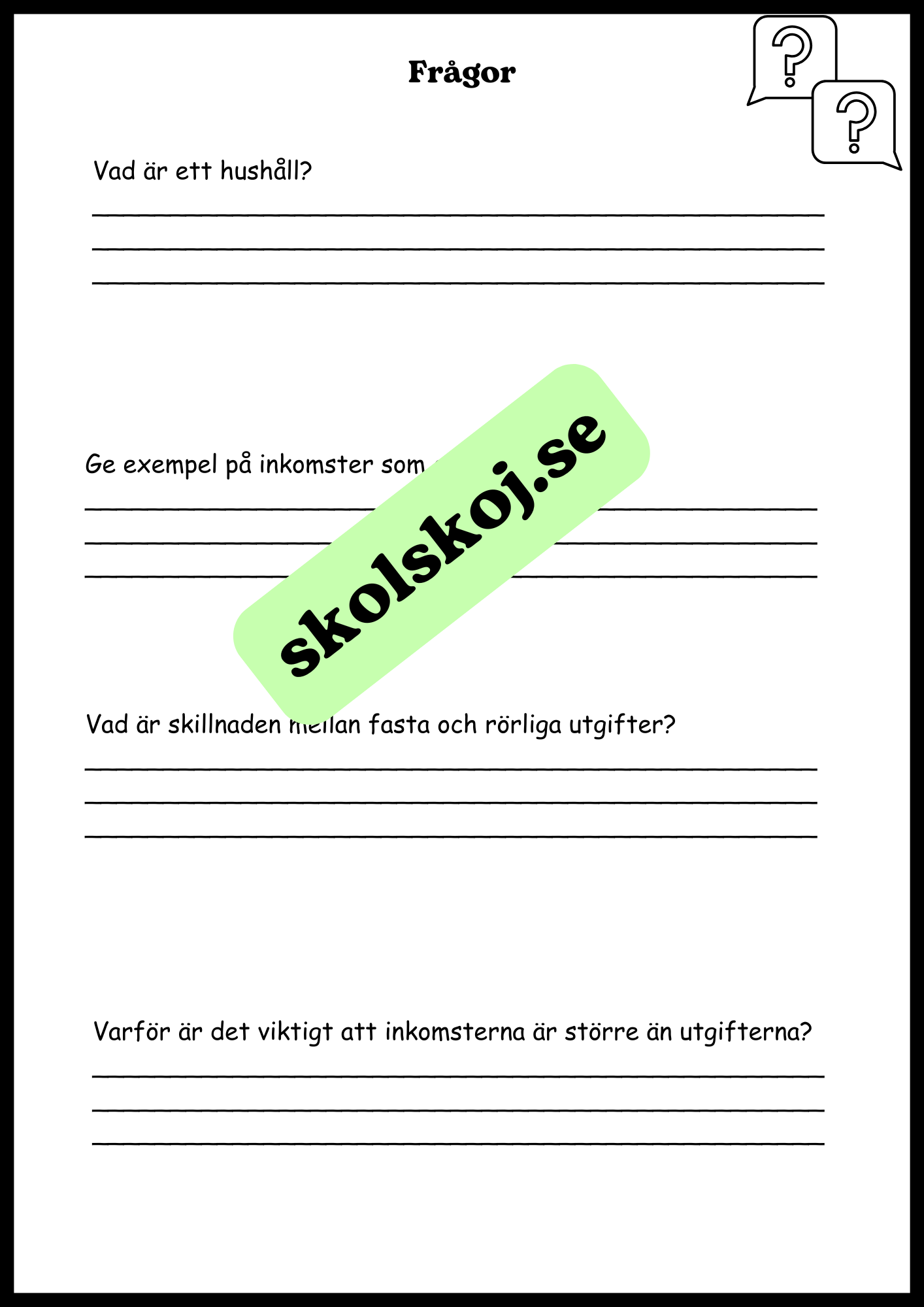 Arbete, pengar och ekonomi - SO - Årskurs 4 - 6
