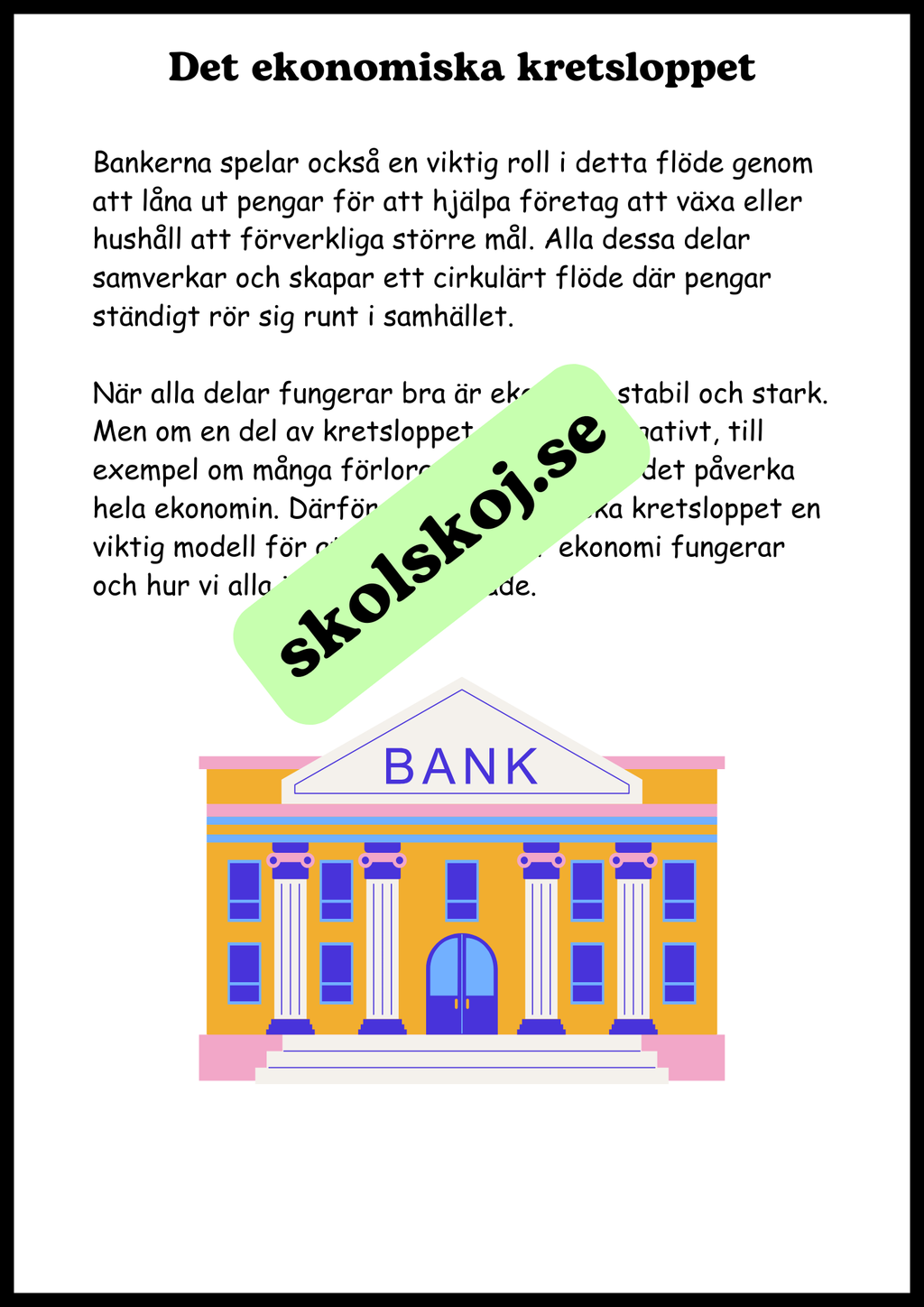 Arbete, pengar och ekonomi - SO - Årskurs 4 - 6