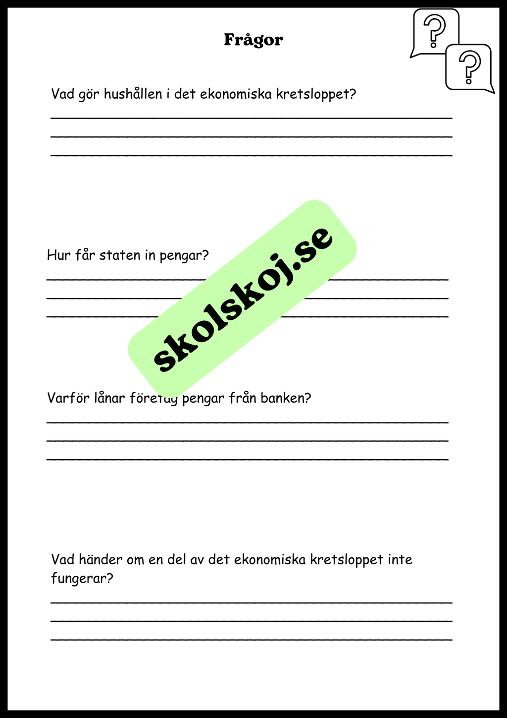 Arbete, pengar och ekonomi - SO - Årskurs 4 - 6