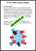 Arbete, pengar och ekonomi - SO - Årskurs 4 - 6