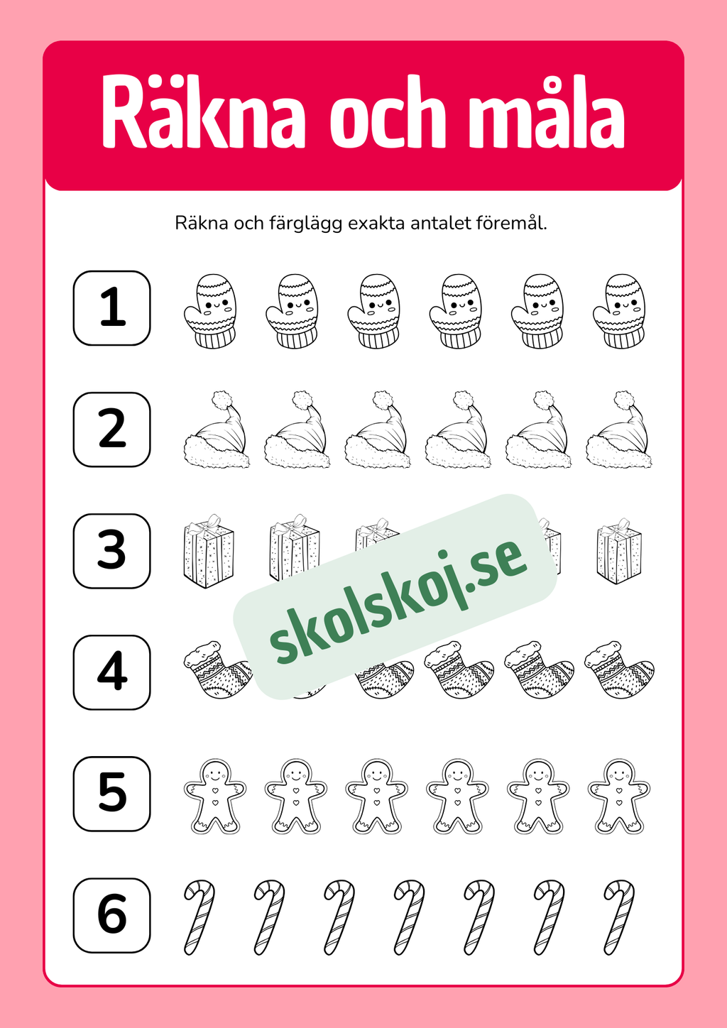 Arbetshäfte vinter - Åk 1 - 2