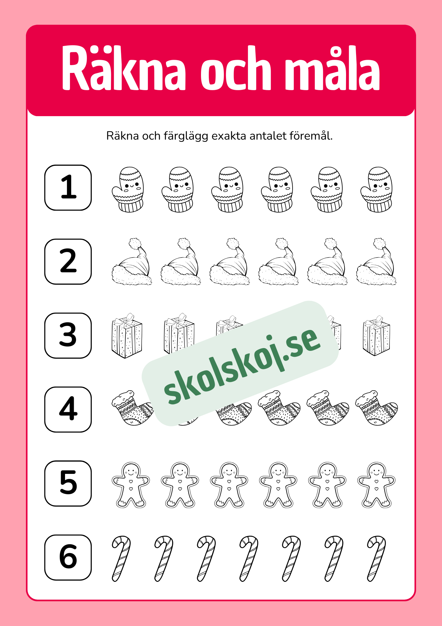 Arbetshäfte vinter - Åk 1 - 2