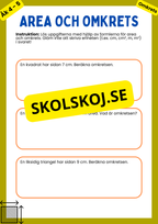 Area och omkrets - Årskurs 4 - 5