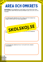 Area och omkrets - Årskurs 4 - 5