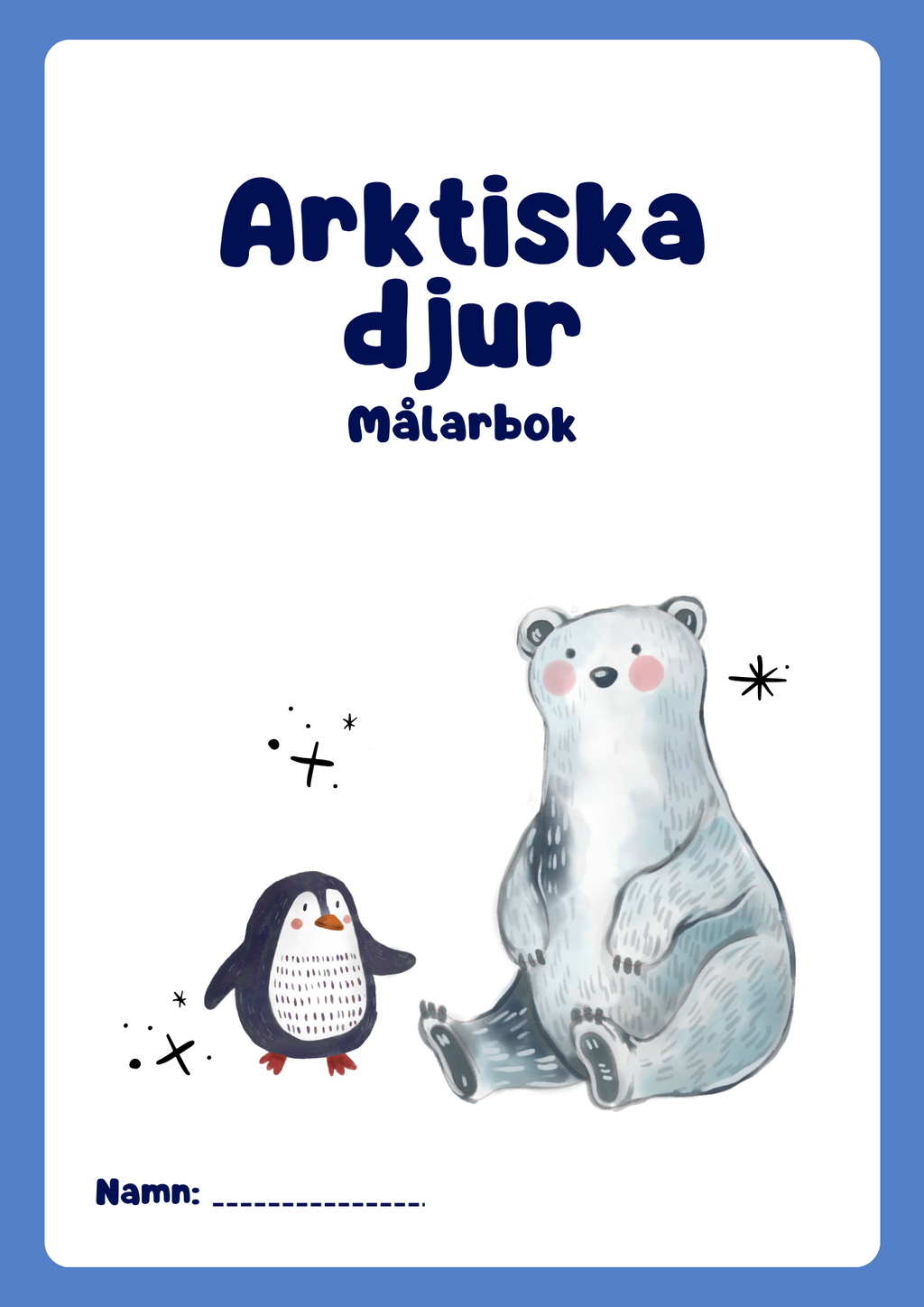 Arktiska djur - Målarbok