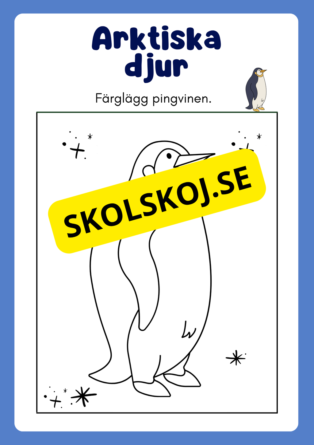 Arktiska djur - Målarbok