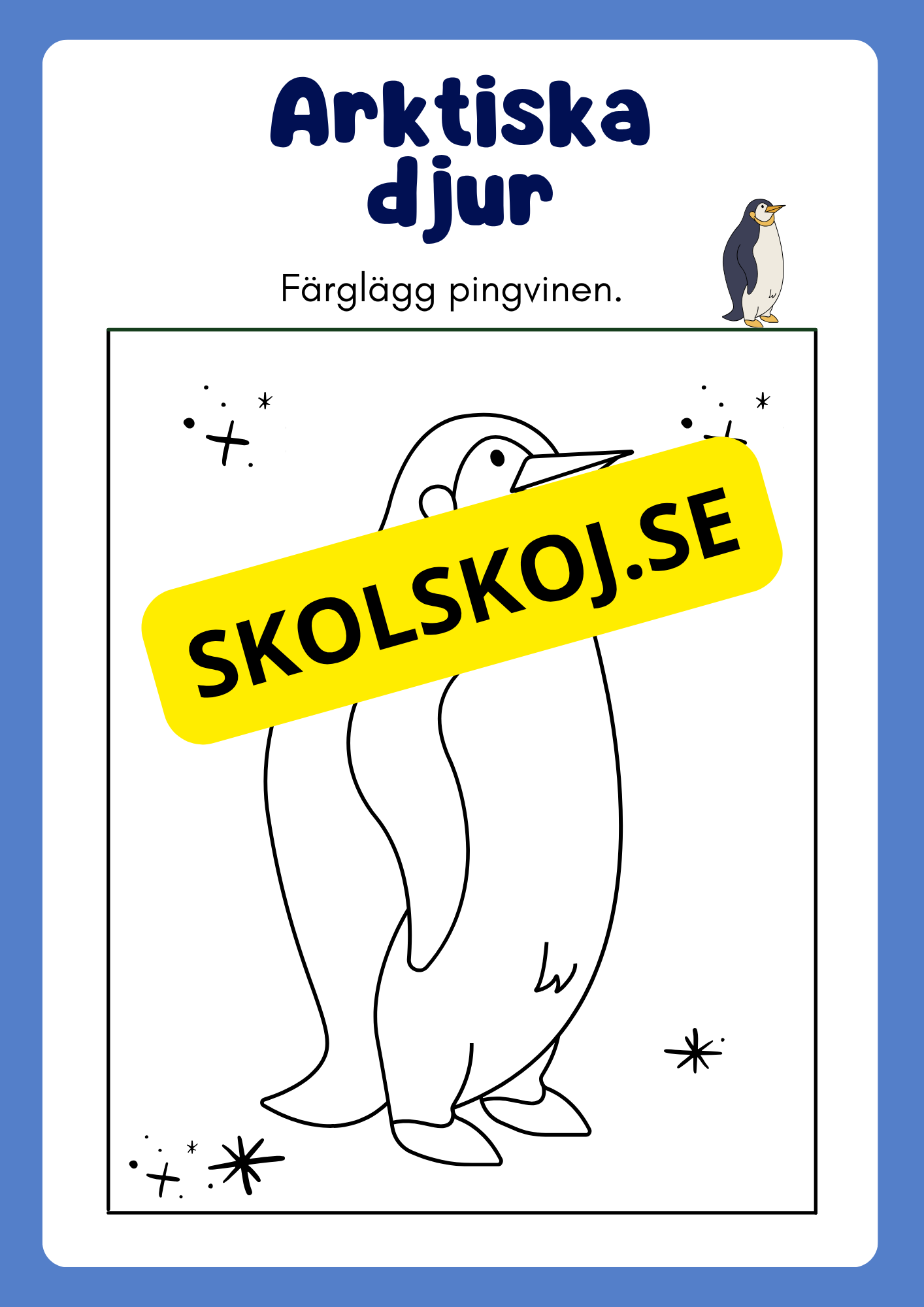 Arktiska djur - Målarbok
