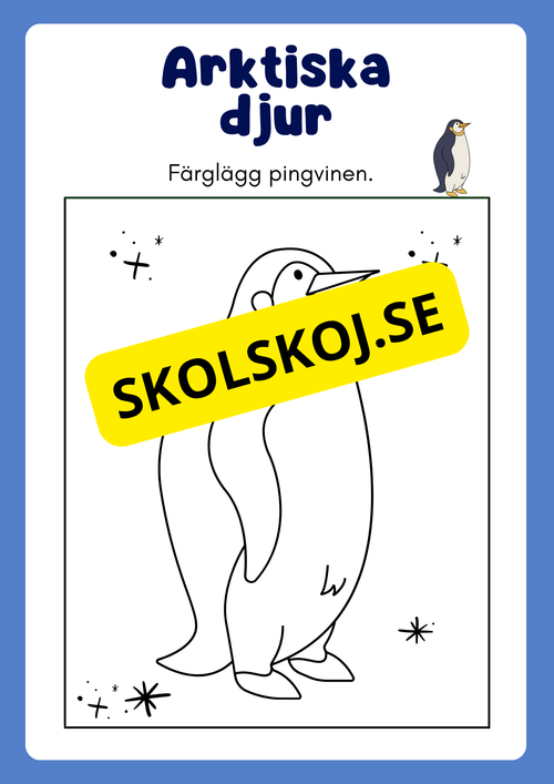 Arktiska djur - Målarbok