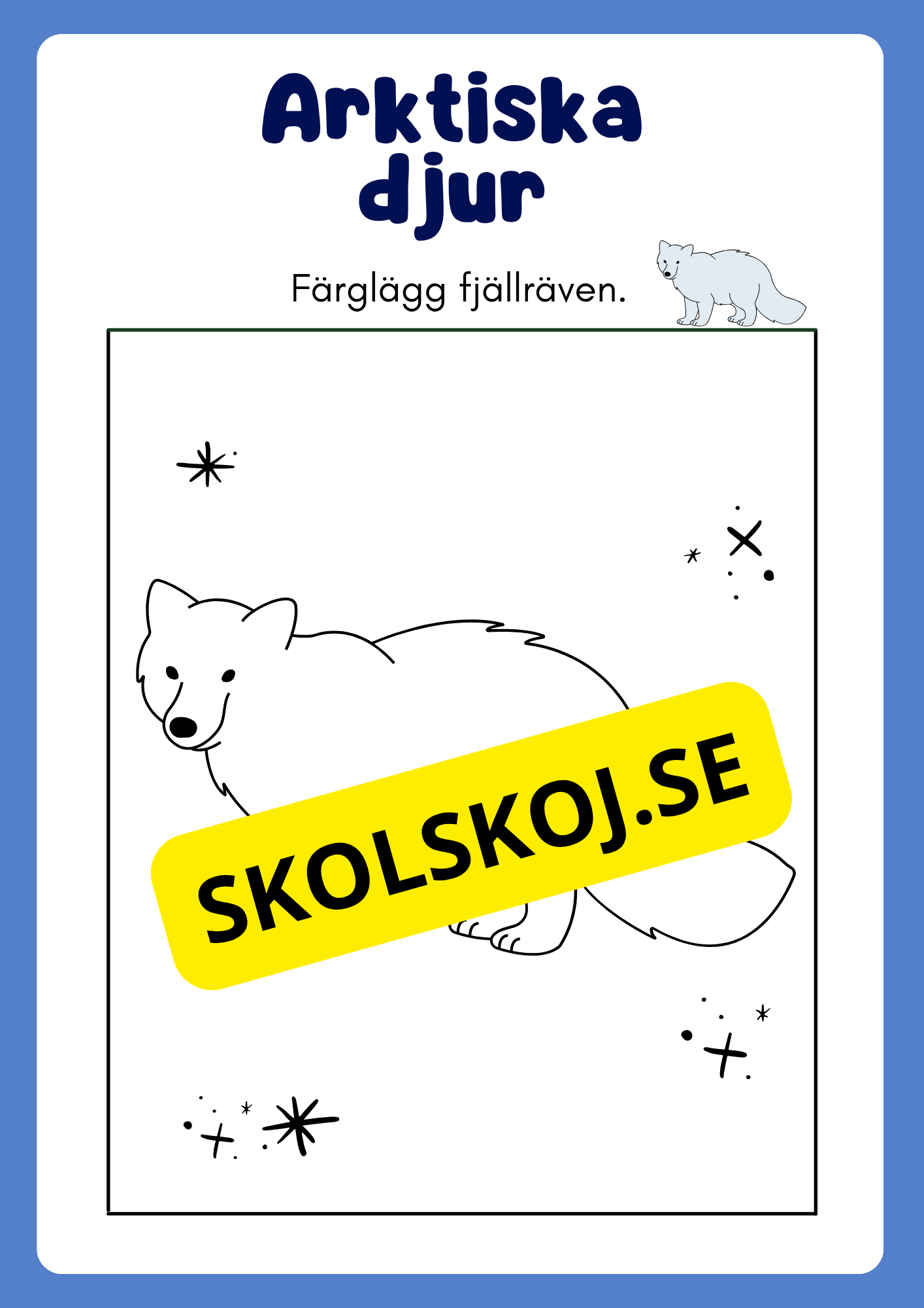 Arktiska djur - Målarbok