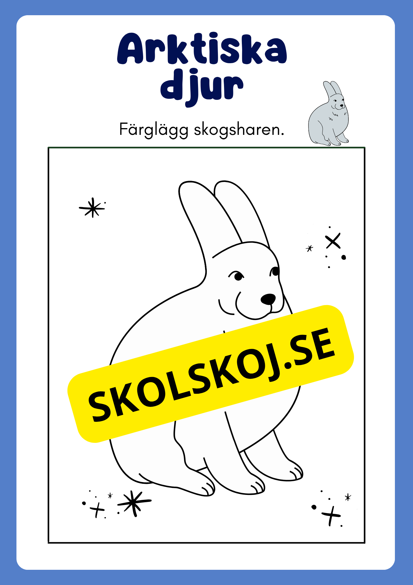 Arktiska djur - Målarbok