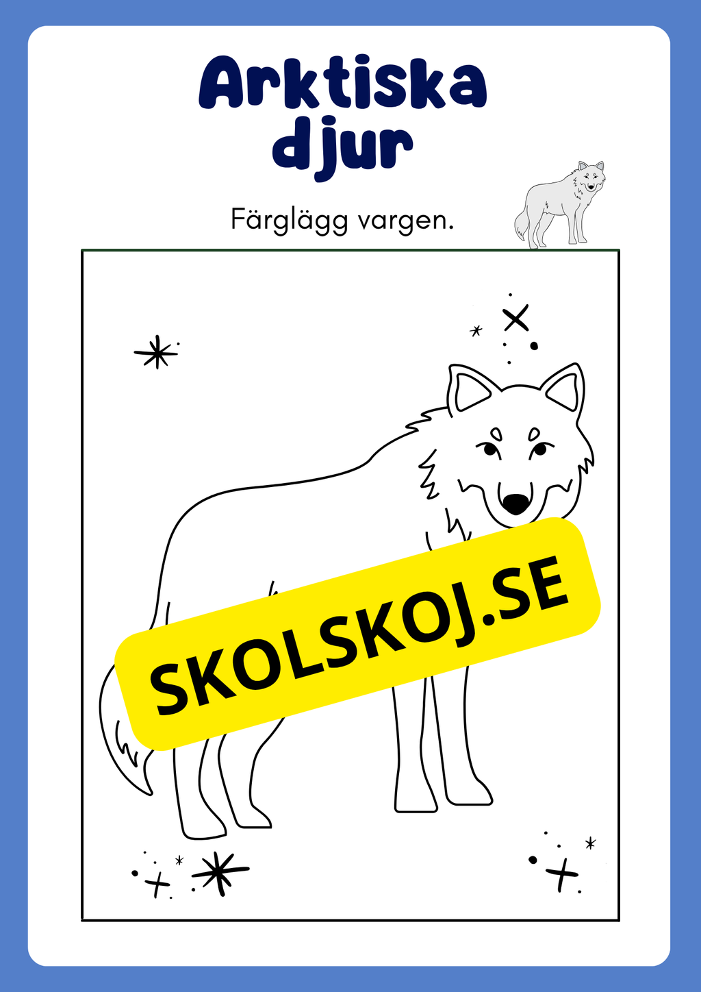 Arktiska djur - Målarbok