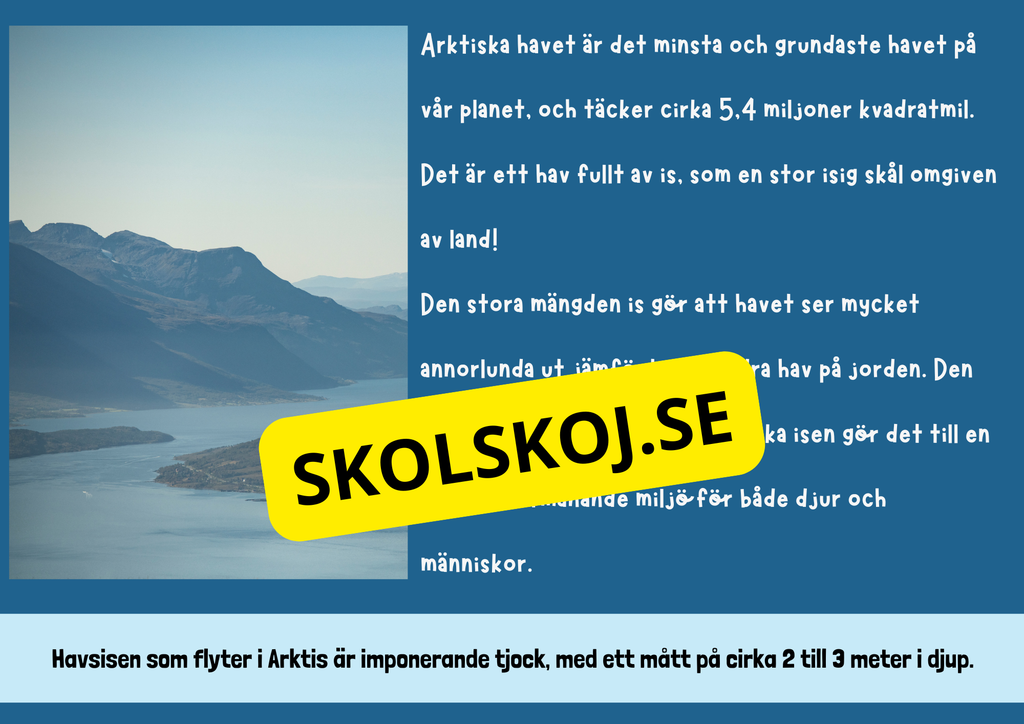 Arktiska regionen - Fakta och frågor - Årskurs 3 - 6