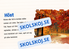 Årstiderna - Läsförståelse och frågor