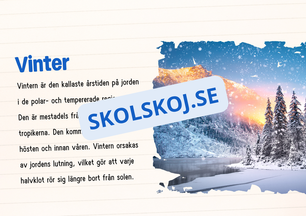 Årstiderna - Läsförståelse och frågor