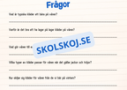 Årstiderna - Läsförståelse och frågor