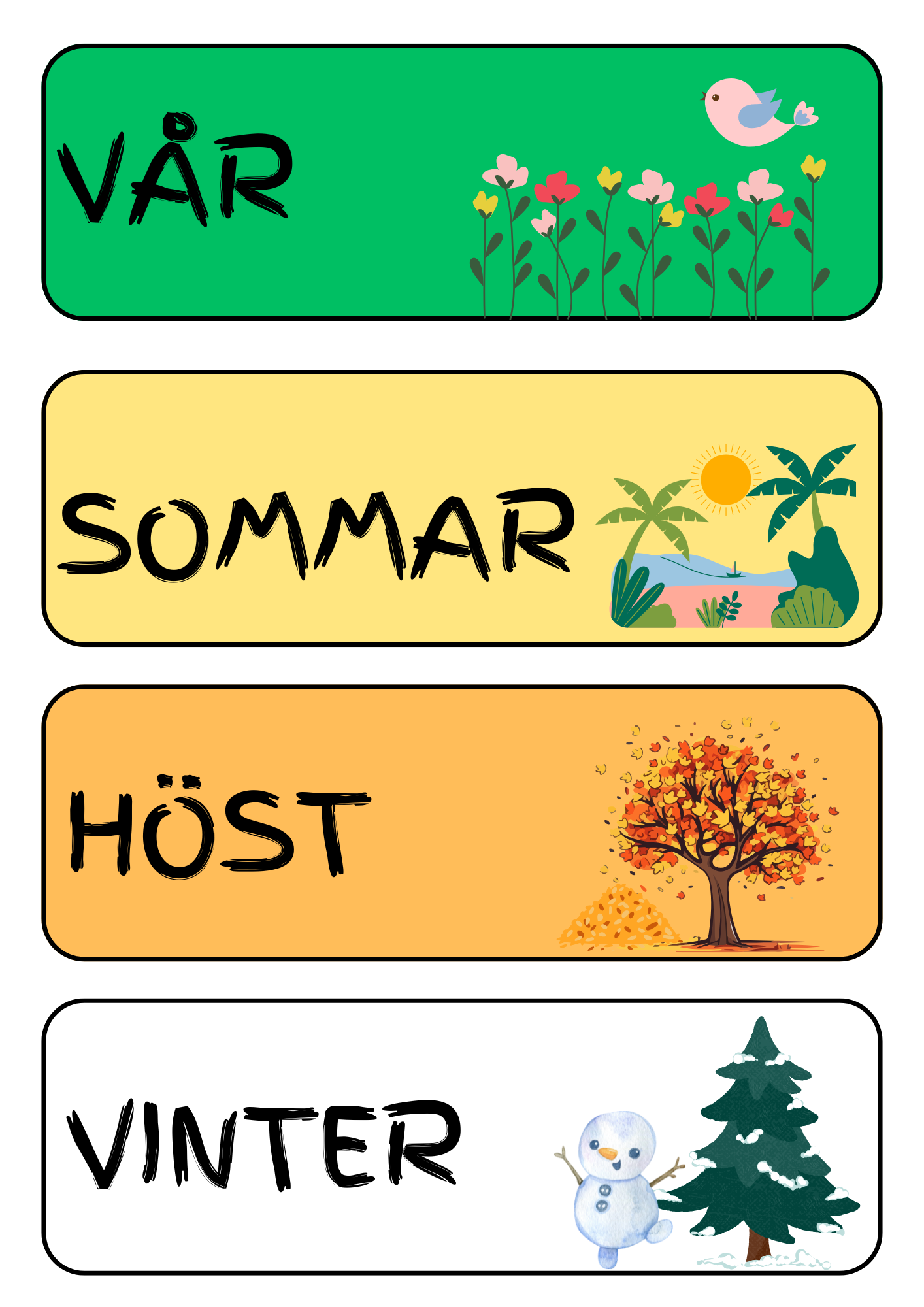 Årstidsskyltar
