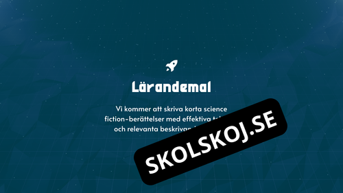 Att skriva en berättelse - Science fiction