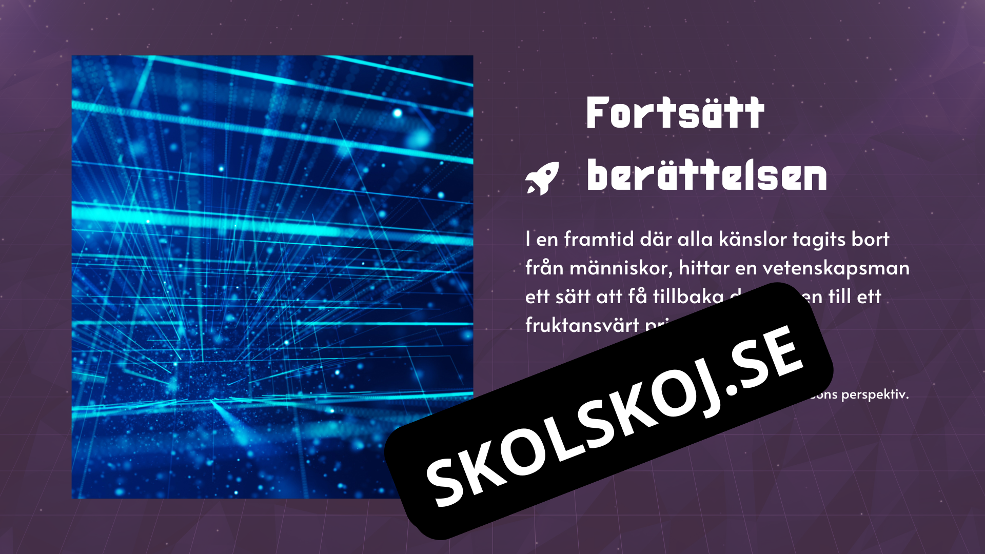 Att skriva en berättelse - Science fiction