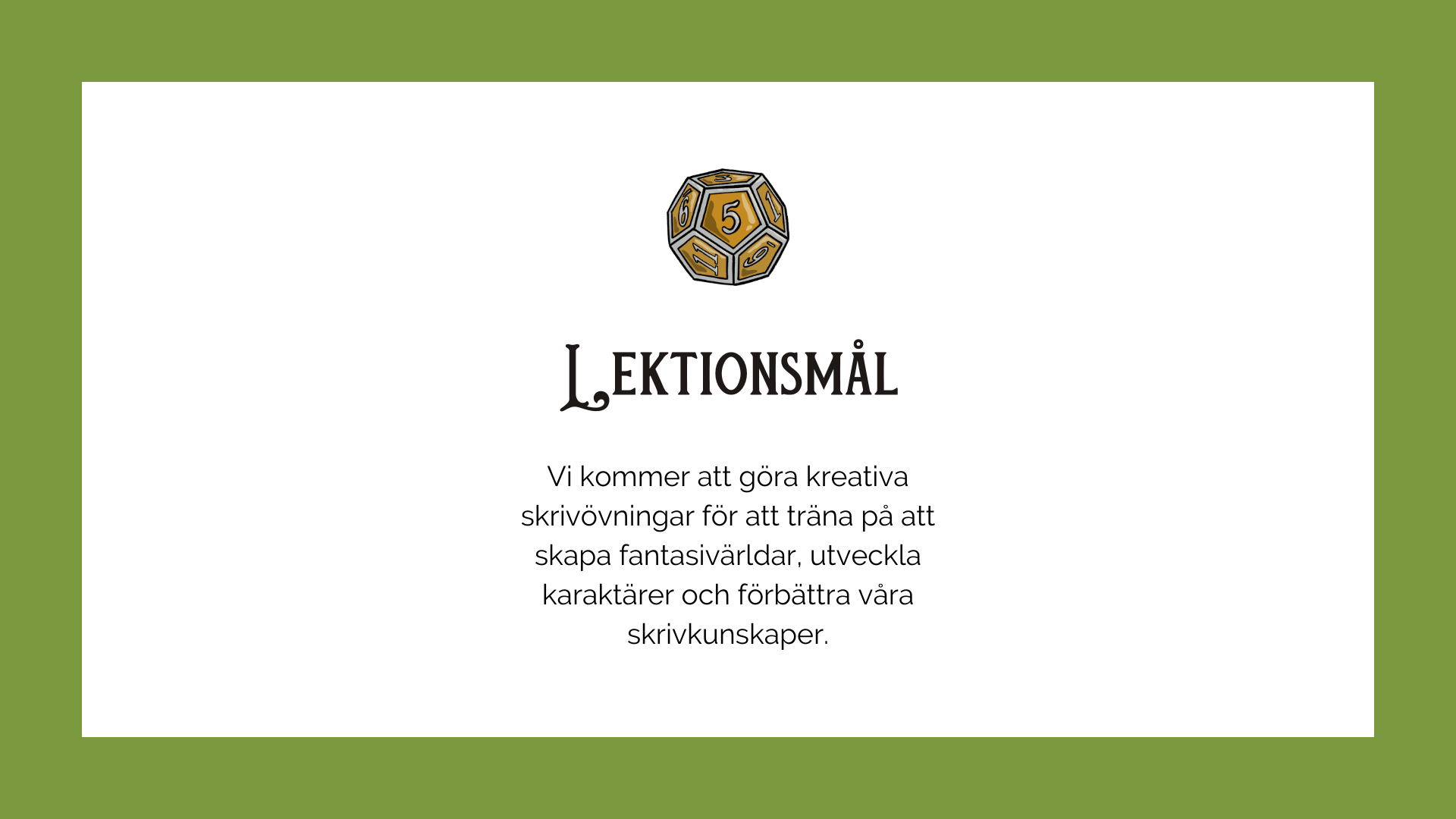 Att skriva en berättelse