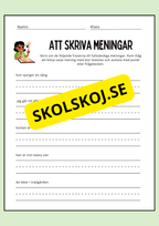 Att skriva meningar - Häfte