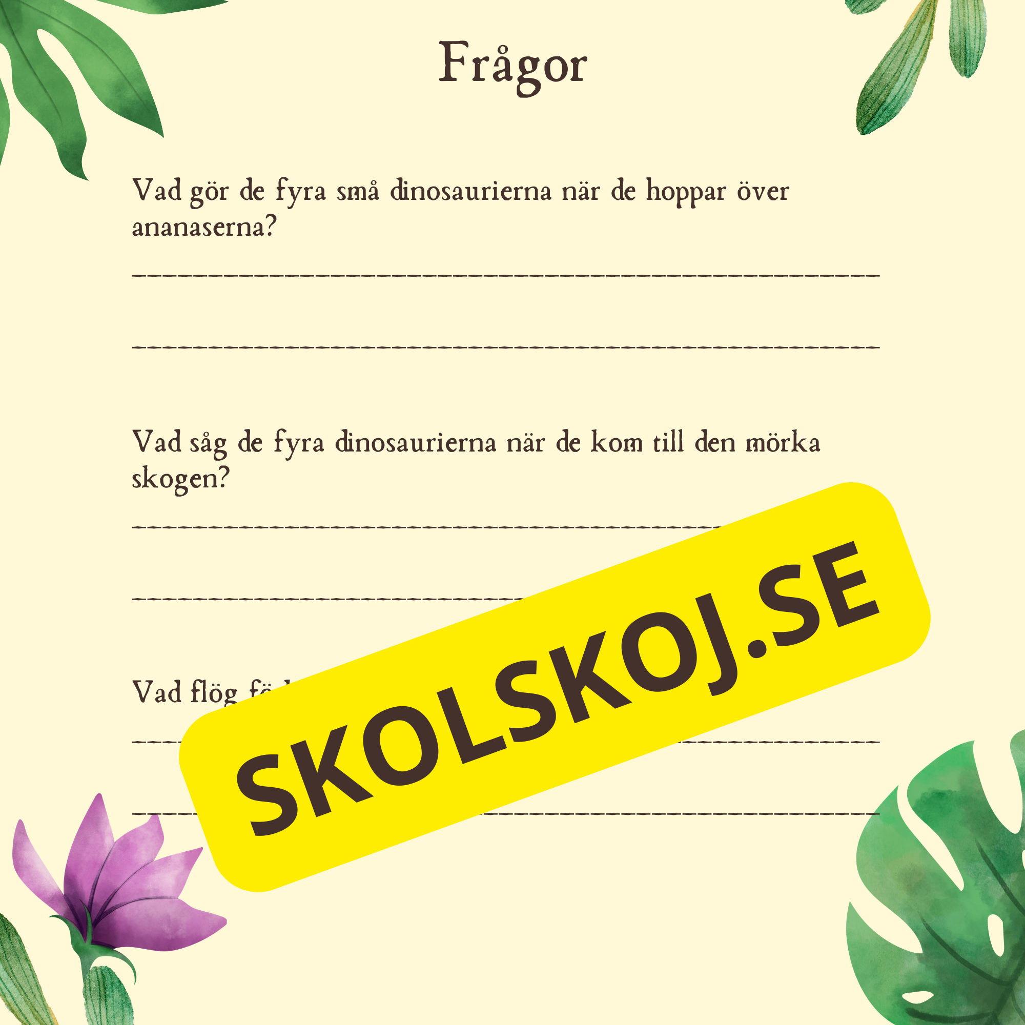 Äventyret till Kristallgrottan - Läsförståelse + frågor (35 sidor)