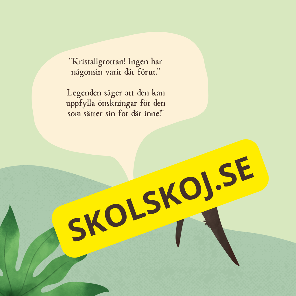Äventyret till Kristallgrottan - Läsförståelse + frågor (35 sidor)