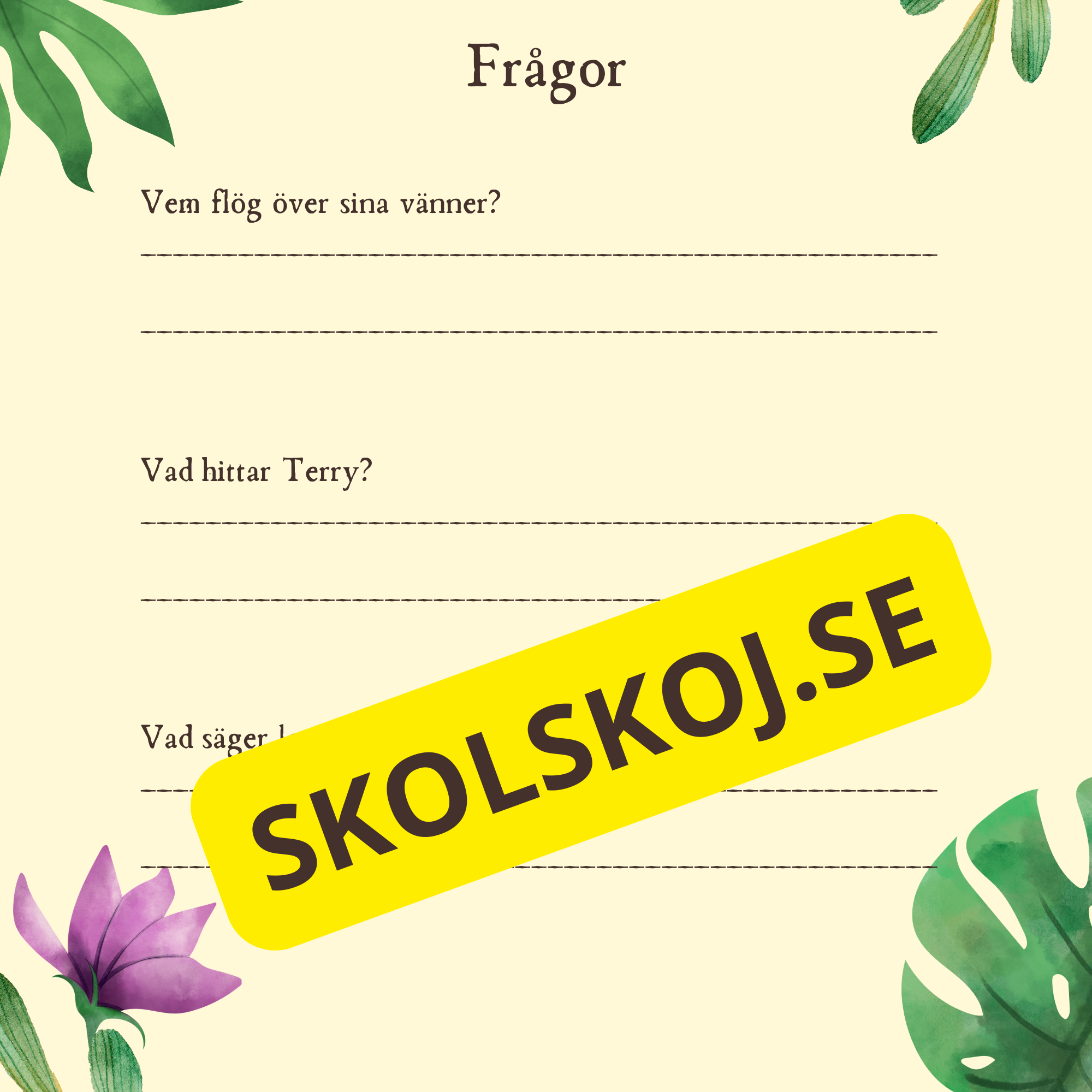 Äventyret till Kristallgrottan - Läsförståelse + frågor (35 sidor)