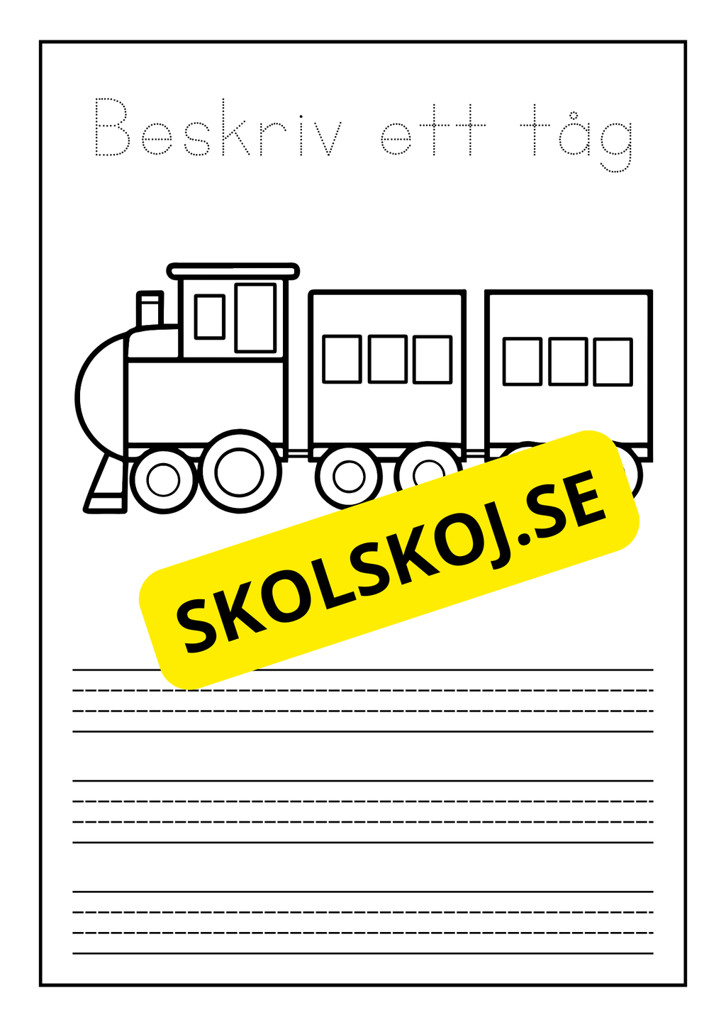 Beskriv och färglägg ett fordon