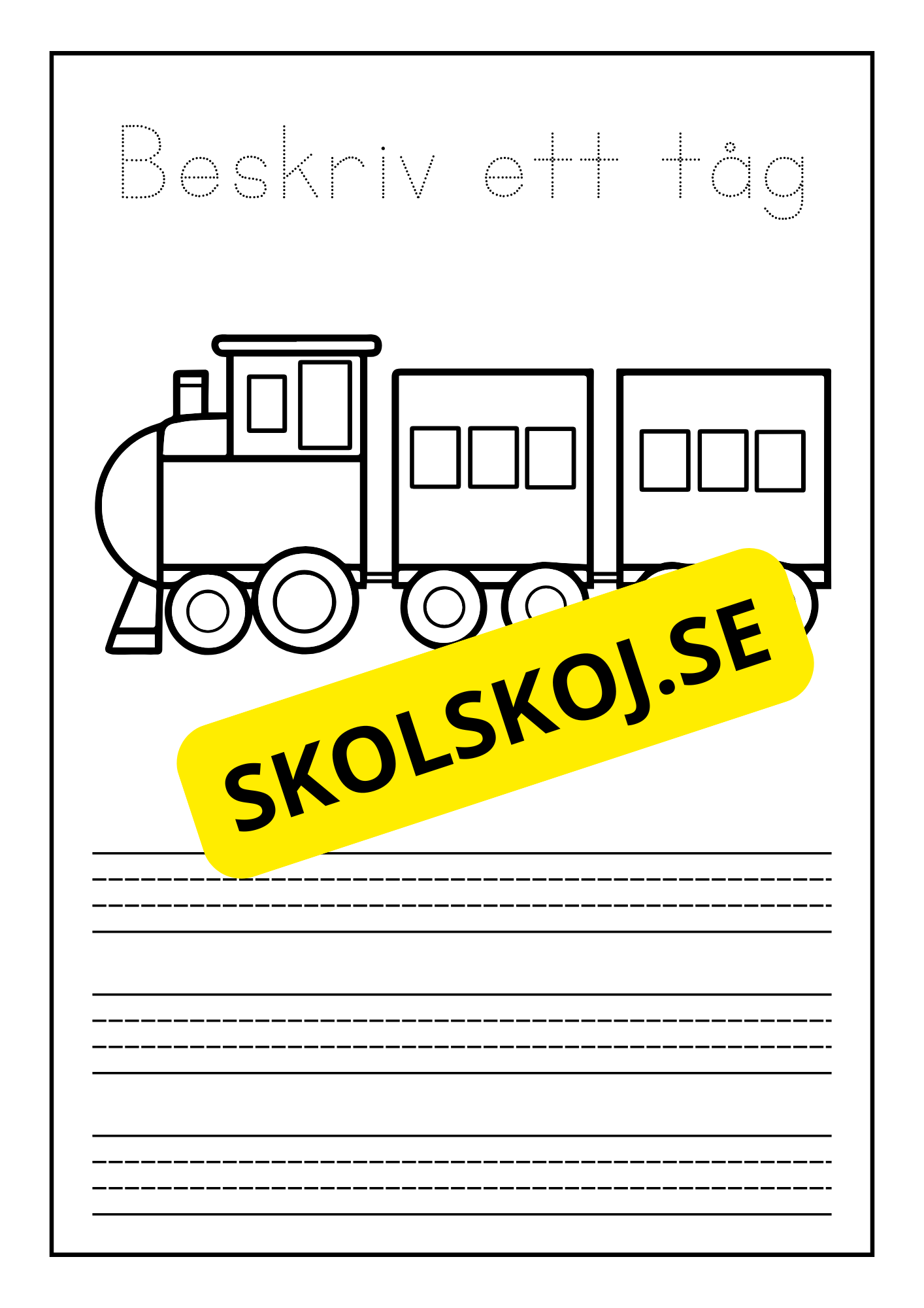 Beskriv och färglägg ett fordon